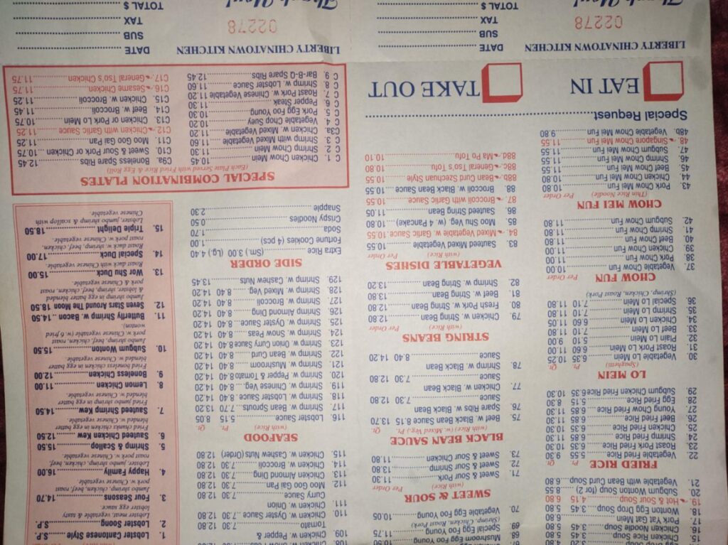 Liberty Chinatown kitchen Menu 6